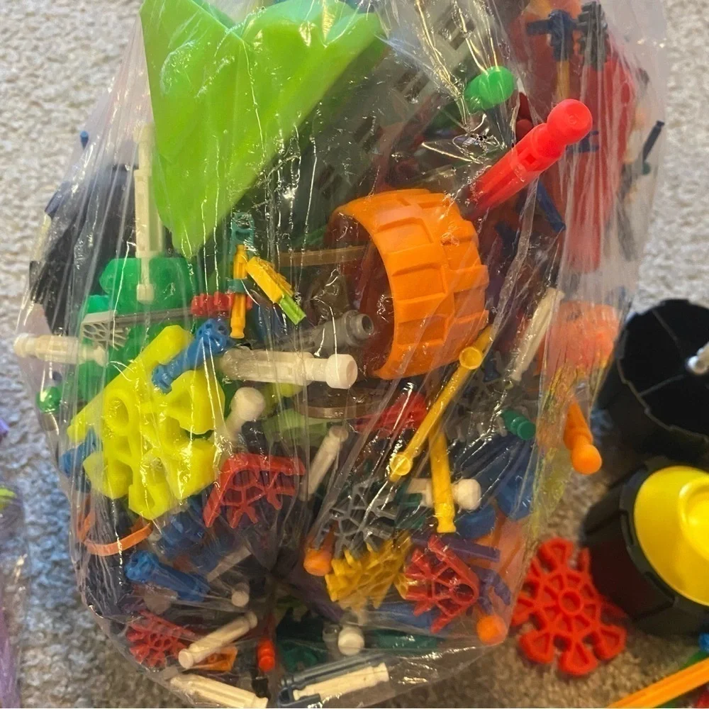 K’nex Building Block Piece Set Lot Flower Fairy Car Wheels Eye Ball Toy